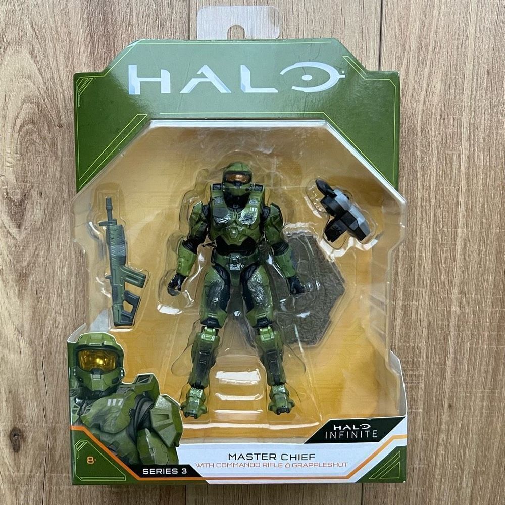 Halo Infinite-Master Chief Commando Rifle Grappleshot Figure- 4"-Series 3